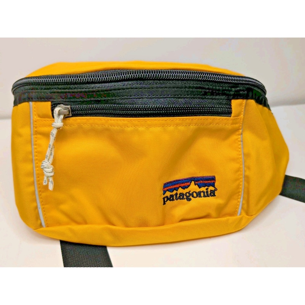Vintage Patagonia Nuevo Hip Vault Padded Waist Fanny Pack Yellow Y2K Excellent